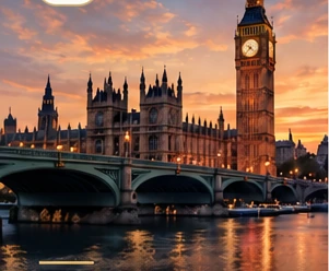 Synthetic view of Big Ben and Westminster, London